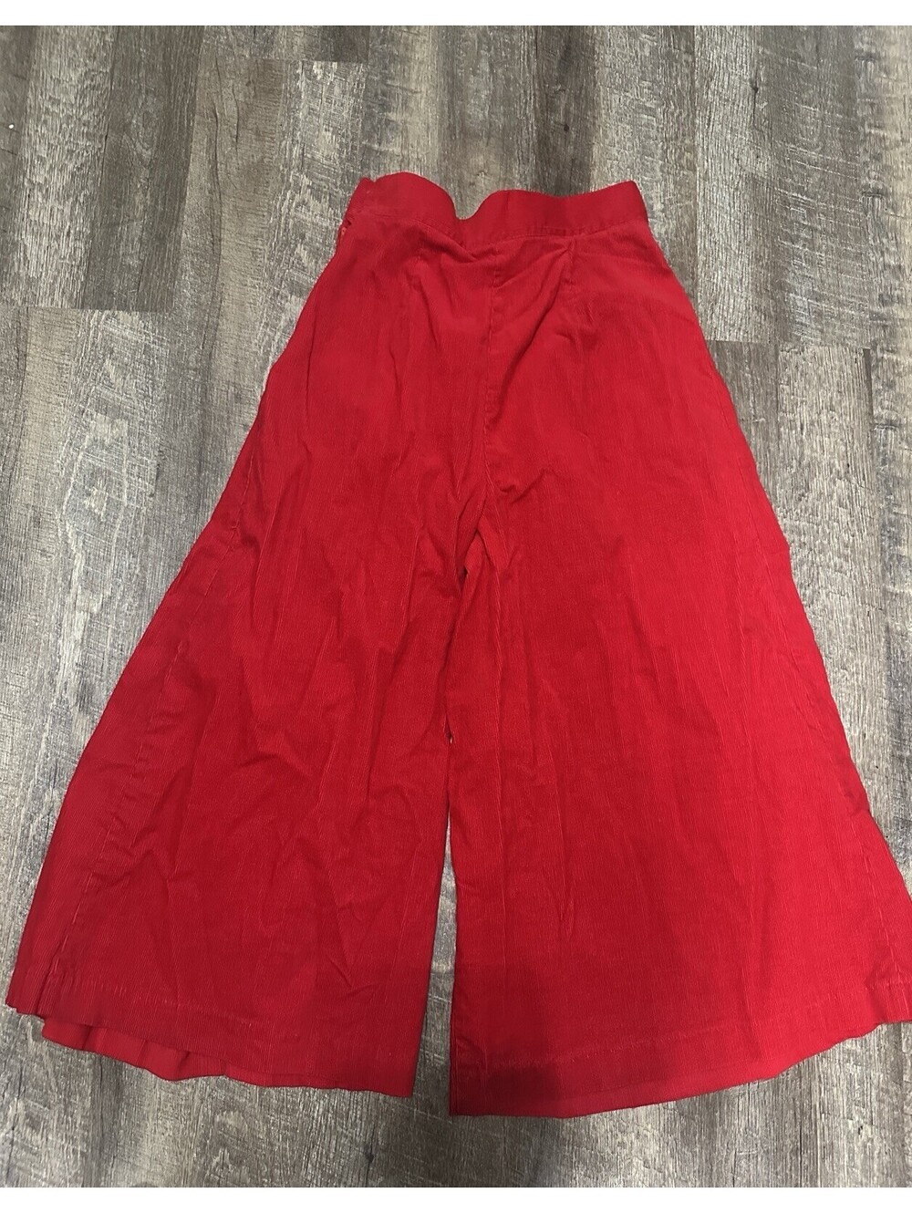 Vintage EGO Sportswear Red Wide Leg Culotte Pants High Rise 70s 80s